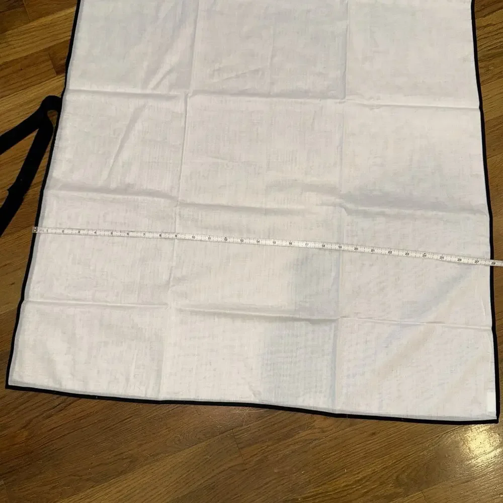 Set Of 2 CHANEL White Cotton Long Garment Dust Covers Storage 62x28 Authentic